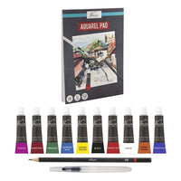 Aquarelset Nassau 13-delig met blok A5 en waterpenseel – afbeelding 3