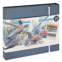 Aquarelset Nassau 34-delig in magnetische doos