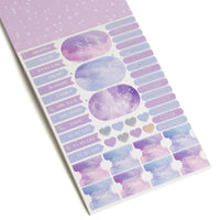 Scrapbookpapier A5 paars – blok met 24 dubbelzijdige vellen – afbeelding 4