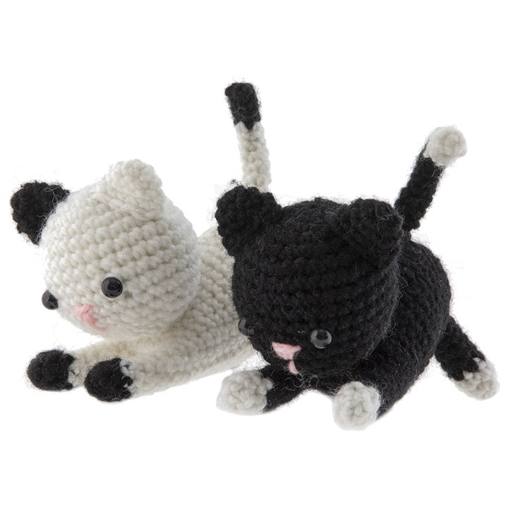 Haakset kittens, 2 figuren van 13 × 6,5 × 10,5 cm – afbeelding 4