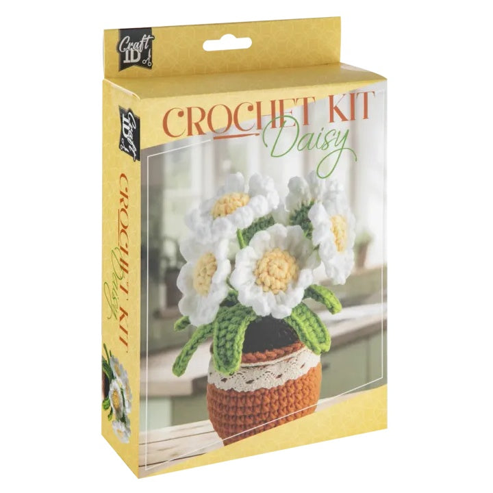 DIY-set voor haken: bloempot met madeliefjes