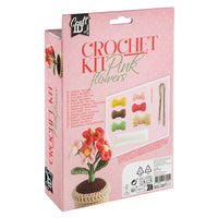 DIY-set voor haken: bloempot met roze bloemen – afbeelding 3