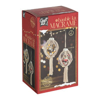 Macramé knutselset kerstballen, 2 stuks