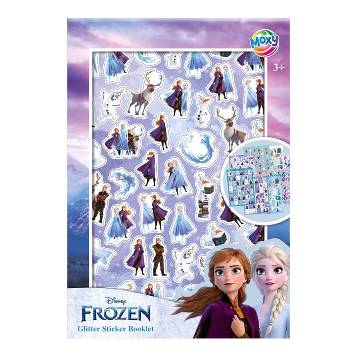Frozen glitterstickerboek A5, 8 vellen
