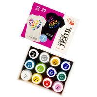 Rosa Talent textielverfset 12 × 20 ml – afbeelding 2