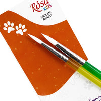 Penselenset Rosa Kids synthetisch, 2 stuks: rond 6 en 8 – afbeelding 2