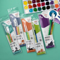 Penselenset Rosa Kids synthetisch, 2 stuks: rond 6 en 8 – afbeelding 7