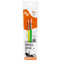 Penselenset Rosa Kids synthetisch, 2 stuks: rond 6 en 8