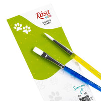 Penselenset Rosa Kids synthetisch, 2 stuks: rond 6, plat 6 – afbeelding 2