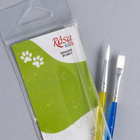Penselenset Rosa Kids synthetisch, 2 stuks: rond 6, plat 6 – afbeelding 4