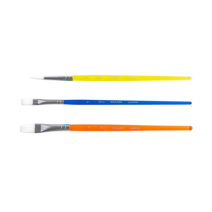Penselenset Rosa Kids, 3 synthetische penselen – afbeelding 3