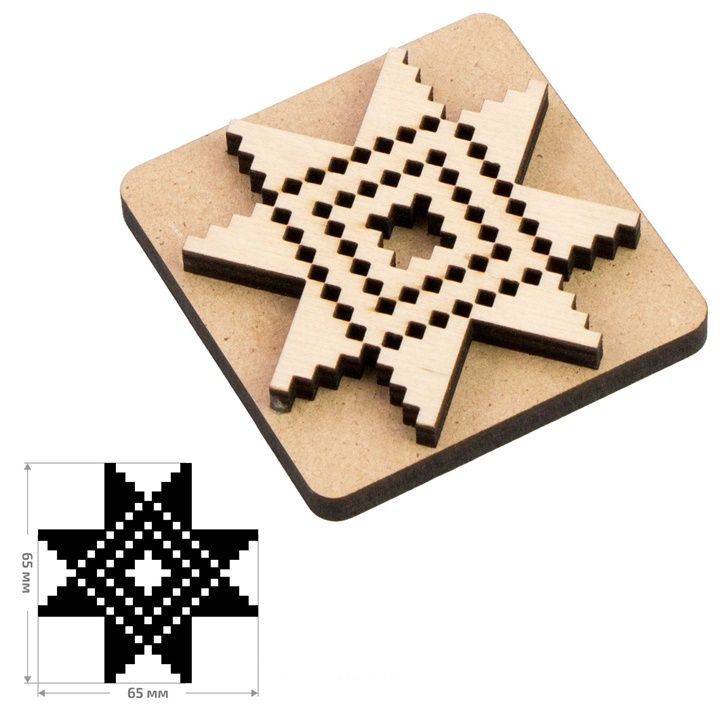 ROSA Talent houten stempel nr. 4 Geometry voor blokdruk