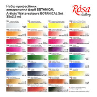ROSA Gallery Botanical aquarelverfset 35 kleuren in metalen etui – afbeelding 5