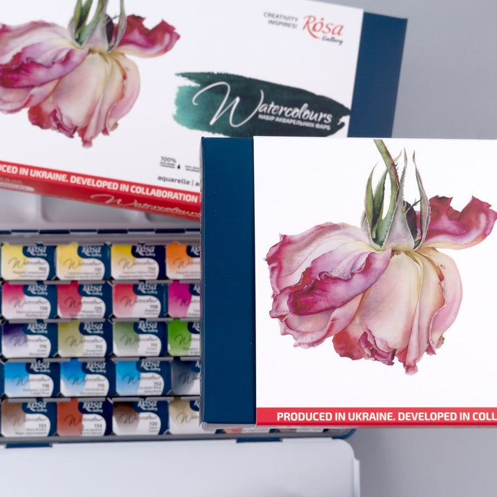ROSA Gallery Botanical aquarelverfset 35 kleuren in metalen etui – afbeelding 7