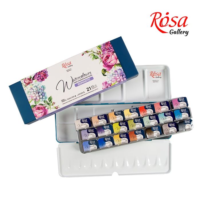 ROSA Gallery aquarelverf set Romantic 21 × 2,5 ml