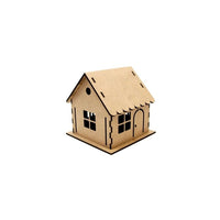 MDF-huisje 3D Rosa Talent, 12,5 × 12,5 × 12,5 cm