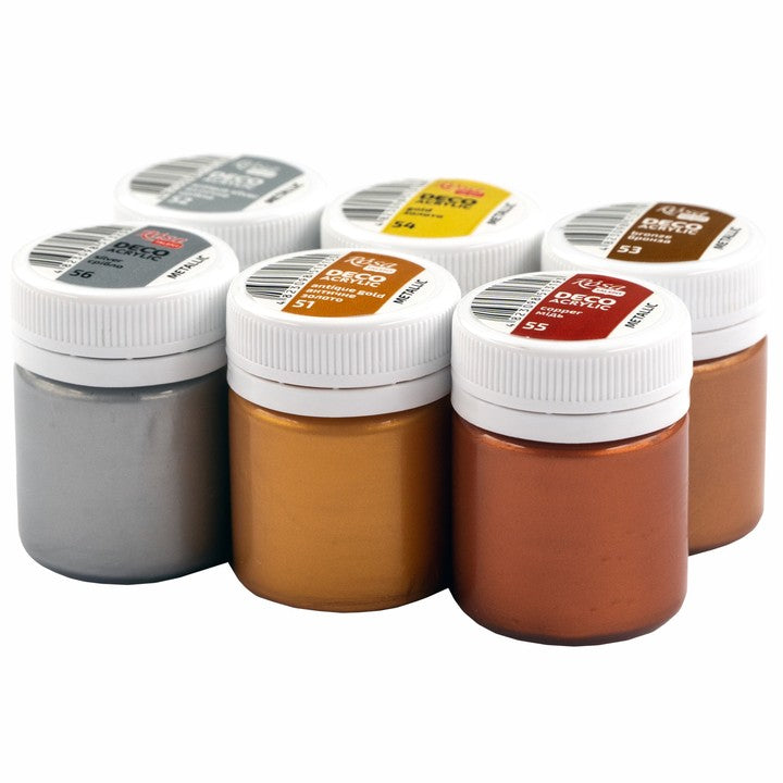 Rosa Talent metallic acrylverf voor decoratie, set 6 × 20 ml – afbeelding 2