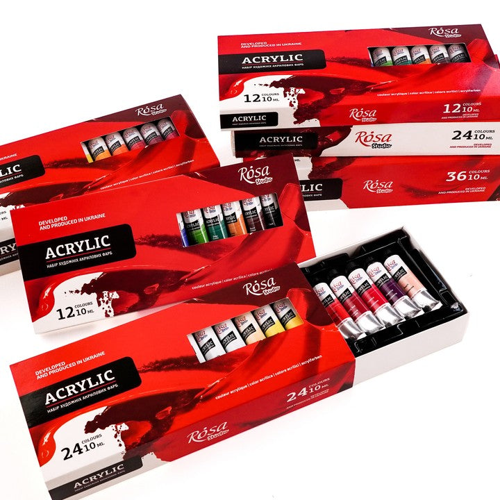 Rosa Studio acrylverfset, 12 × 10 ml – afbeelding 4