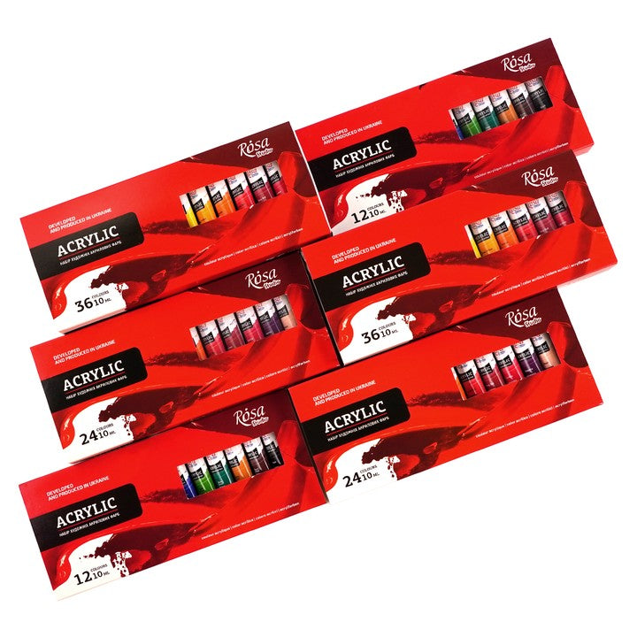 Rosa Studio acrylverfset, 12 × 10 ml – afbeelding 7