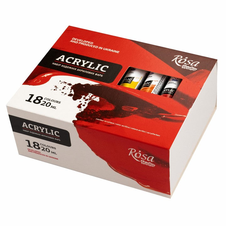 Rosa Studio acrylverfset, 18 × 20 ml – afbeelding 2