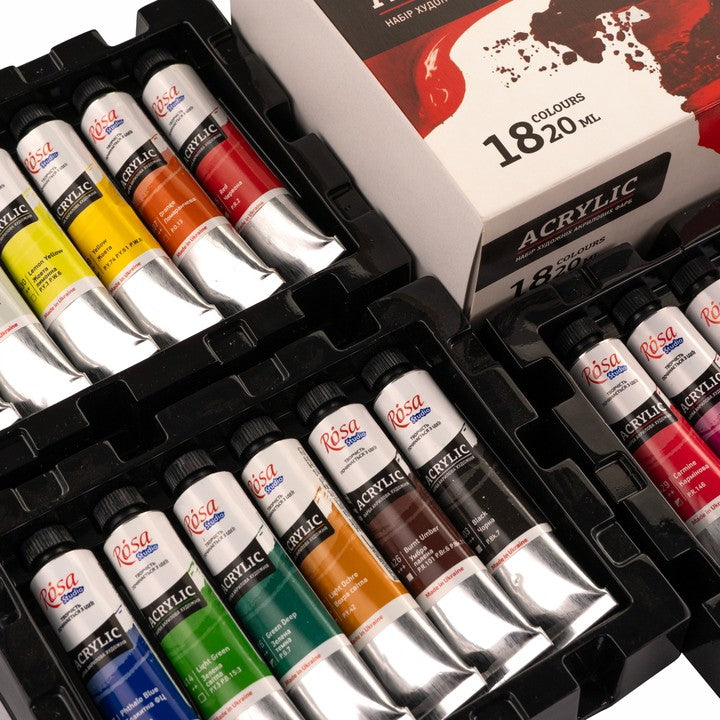 Rosa Studio acrylverfset, 18 × 20 ml – afbeelding 4
