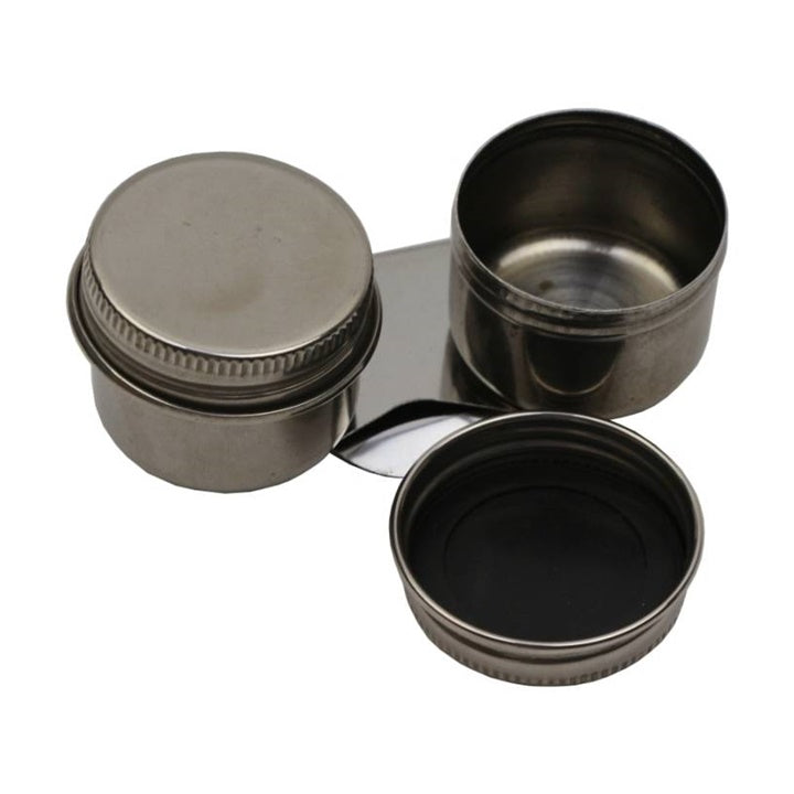 ROSA dubbel metalen mengbakje met deksel en clip, ca. 9 × 4 cm – afbeelding 2