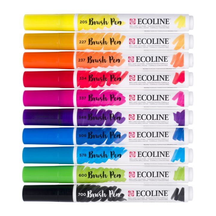 Royal Talens Ecoline Brush Pen basiskleuren, set van 10 – afbeelding 2