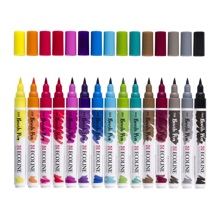 Royal Talens Ecoline Brush Pen set van 15 brushpennen – afbeelding 2