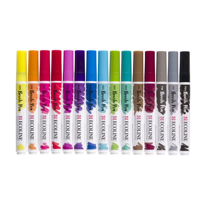 Royal Talens Ecoline Brush Pen set van 15 brushpennen – afbeelding 3