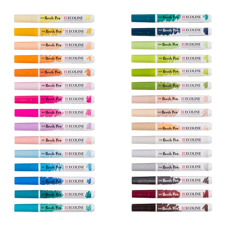 Royal Talens Ecoline Brush Pen set van 30 brushpennen – afbeelding 3