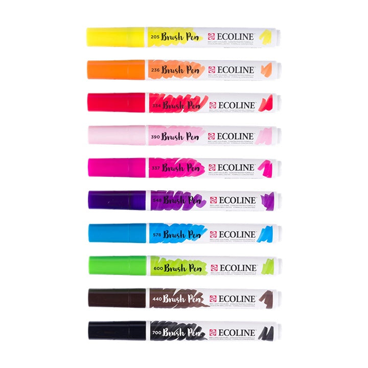 Royal Talens Ecoline Brush Pen Bright set van 10 brushpennen – afbeelding 3