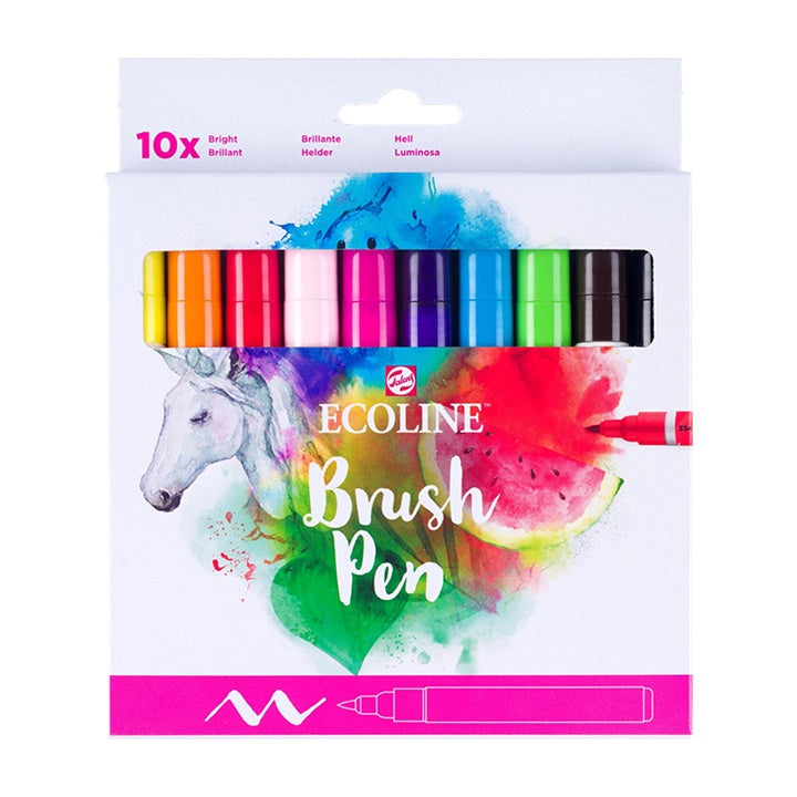 Royal Talens Ecoline Brush Pen Bright set van 10 brushpennen