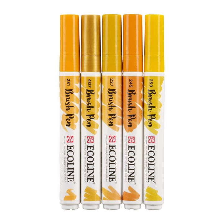 Royal Talens Ecoline Brush Pen set Earth, 5 stuks – afbeelding 5