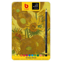 Bruynzeel kleurpotloden Van Gogh Museum Zonnebloemen, 12 in blik