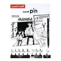 Uni Pin Starter Case Manga fineliner set, 9-delig