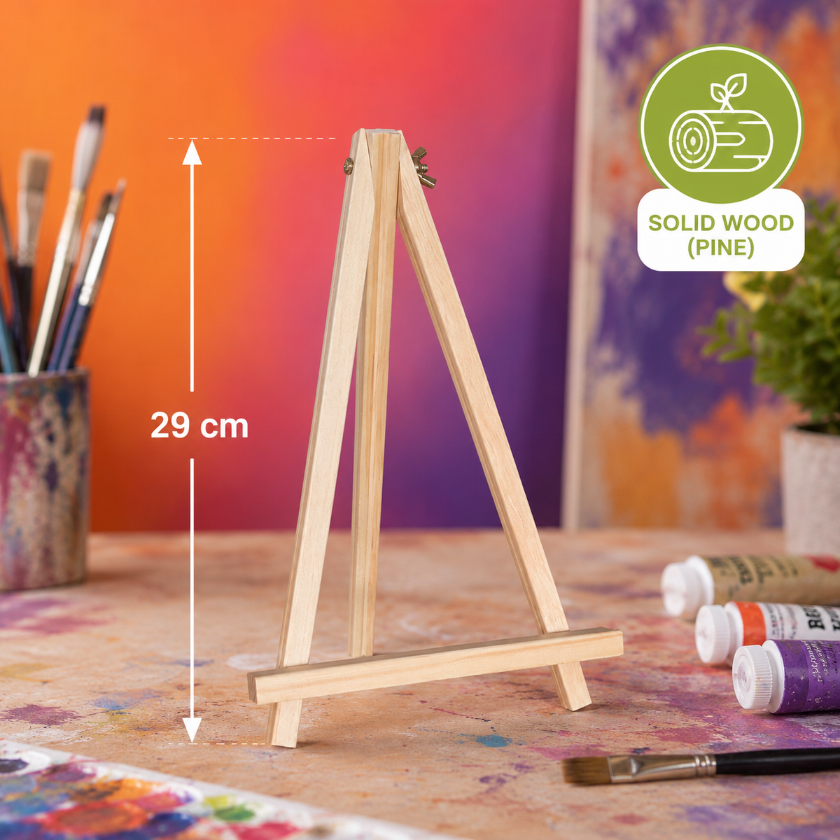 ARTMiE Art Sprout mini-ezel van grenenhout, 29 cm
