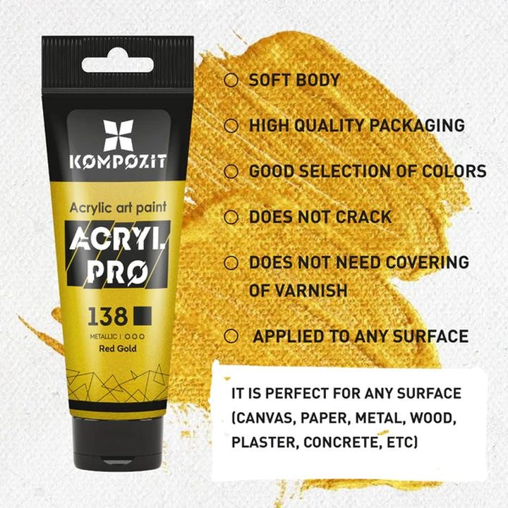 ACRYL PRO METALLIC Acrylic Paint Set 12x75 ml — image 5