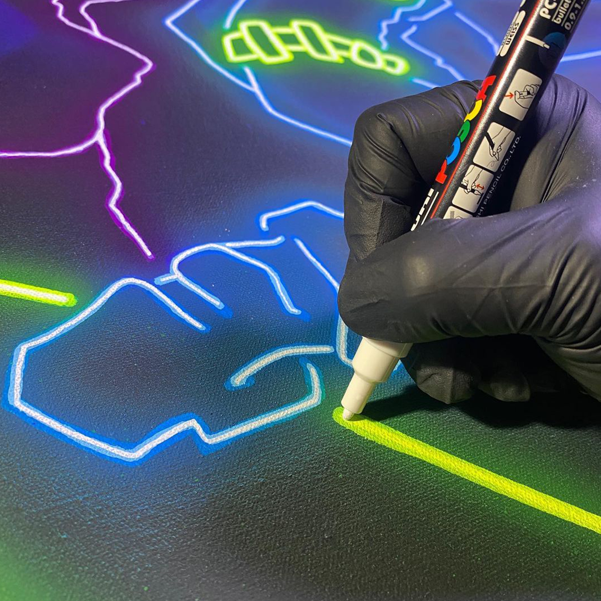 Acrylic marker Posca PC-5M, 1.8 – 2.5 mm, Grape Green