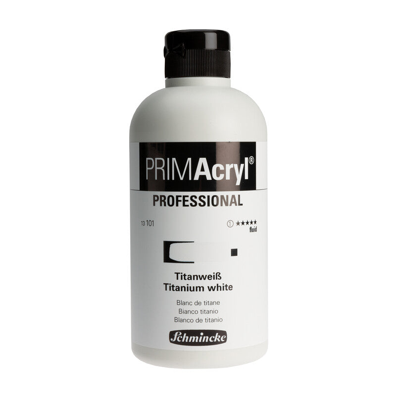 Acrylic paint Schmincke PRIMAcryl Professional Fluid 500 ml – Titanium white