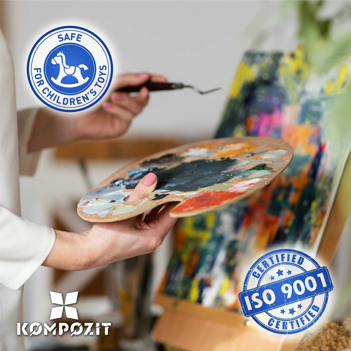 Acrylic Paint Set Kompozit STANDART Fluorescent 6 x 20 ml