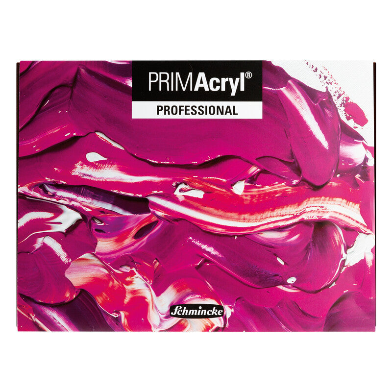 Acrylic paint set Schmincke PRIMAcryl wooden box 10 x 35 ml + 150 ml white + brushes