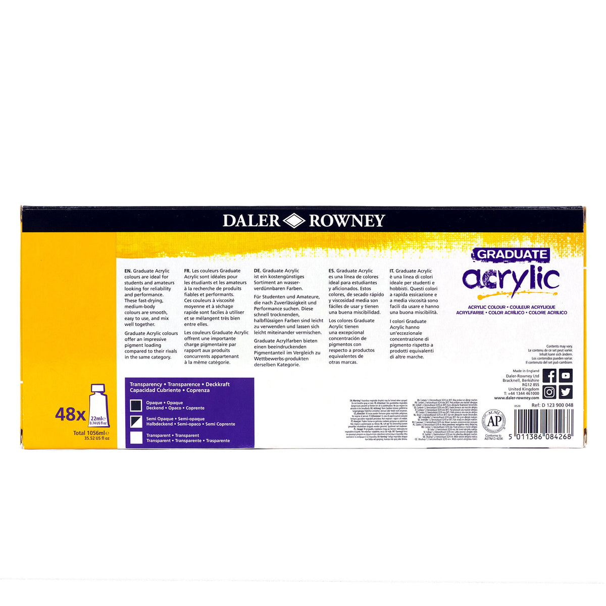 Acrylverfset Daler-Rowney Graduate 48 × 22 ml