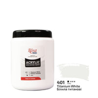 ROSA Studio acrylverf 1.000 ml – titaanwit en zwart