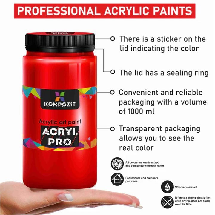 Kompozit ACRYL PRO ART acrylverf 1.000 ml – afbeelding 2