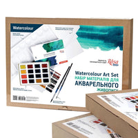 ROSA Studio aquarelverfset met penselen en aquarelpapier – afbeelding 2