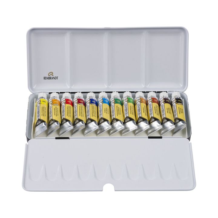 Rembrandt aquarelverfset met tubes in metalen doos – afbeelding 2