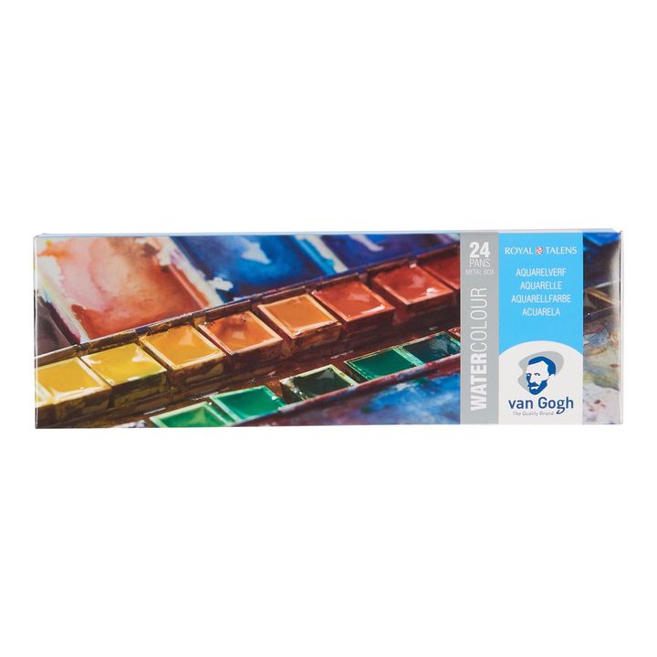 Van Gogh aquarelverf in blik, 12 tot 48 napjes met penseel – afbeelding 3