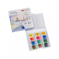 White Nights aquarelverf in plastic doos, napjes van 2,5 ml