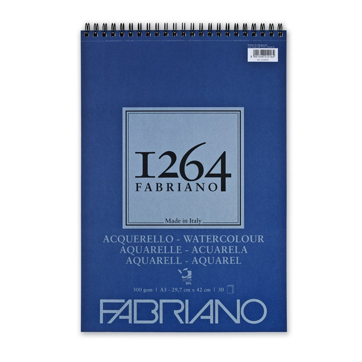 Fabriano 1264 aquarelblok spiraalgebonden, koudgeperst – afbeelding 4