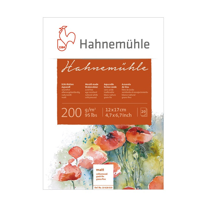 Hahnemühle aquarelblok Watercolour Block 200 g/m², 20 vel